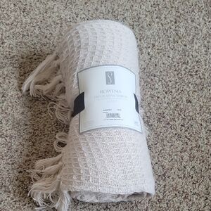 Rowena Soft Cream Decorative Woven Throw